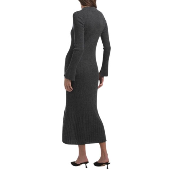 ELIE TAHARI Merino Wool Long Sleeve Polo Collar Maxi Dress - Picture 2 of 2